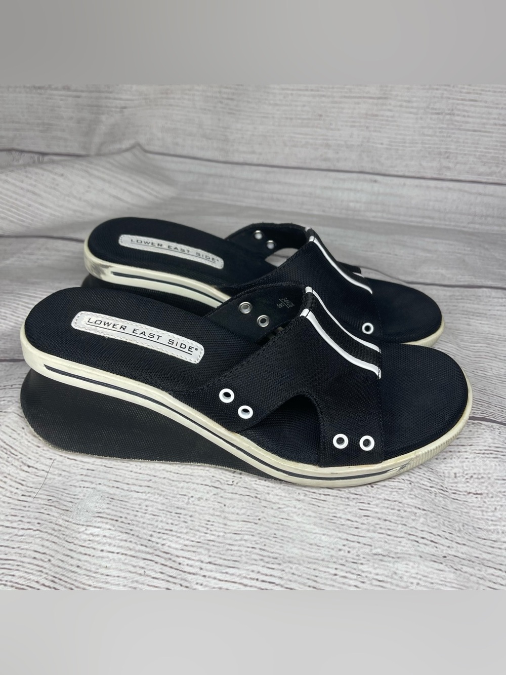 Lower East Side Women’s 5.5 Black Y2K Wedge Sandals